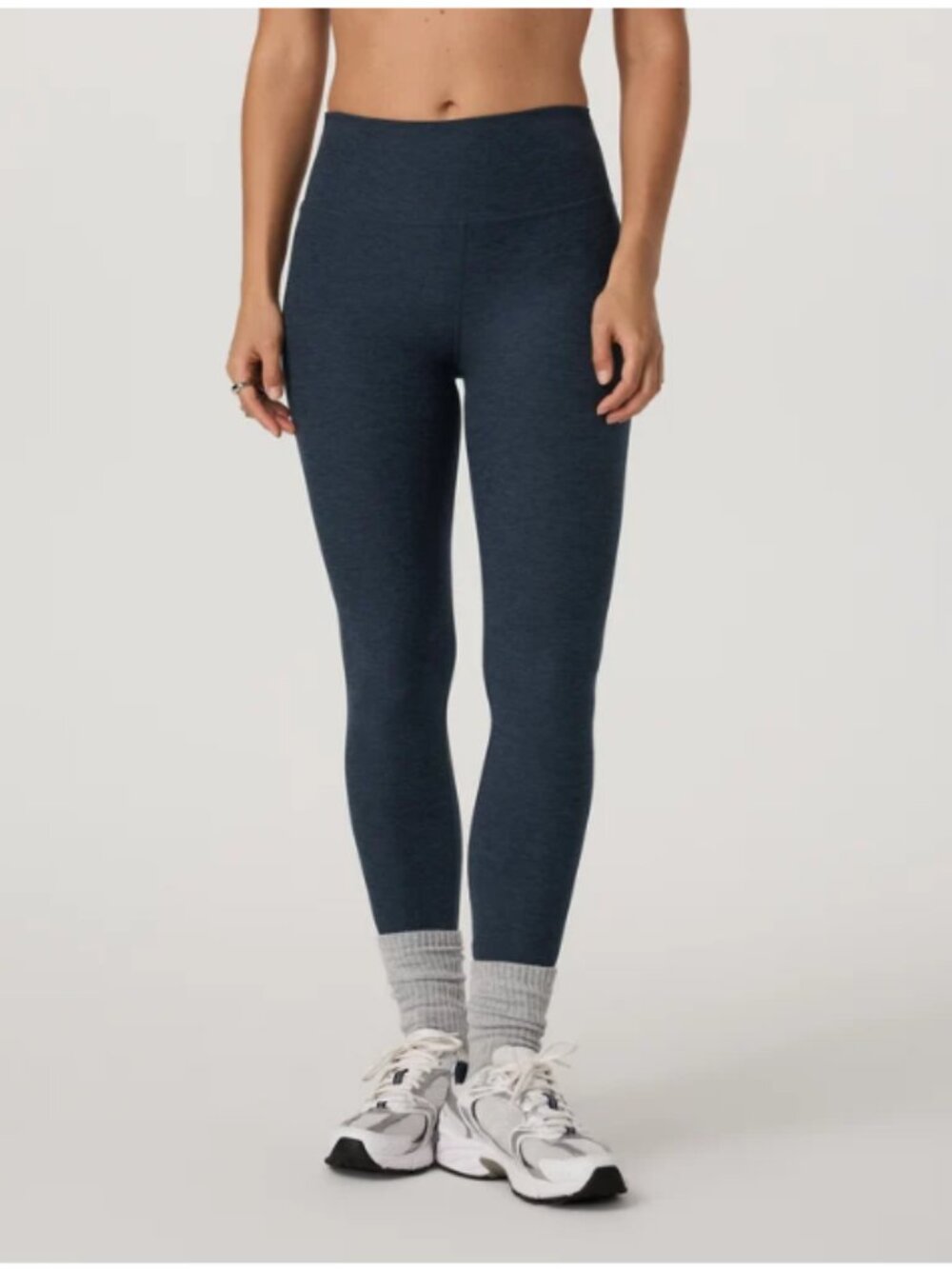 Vuori Clean Elevation Leggings Pull On Stretchy Midnight Heather Blue Athleisure